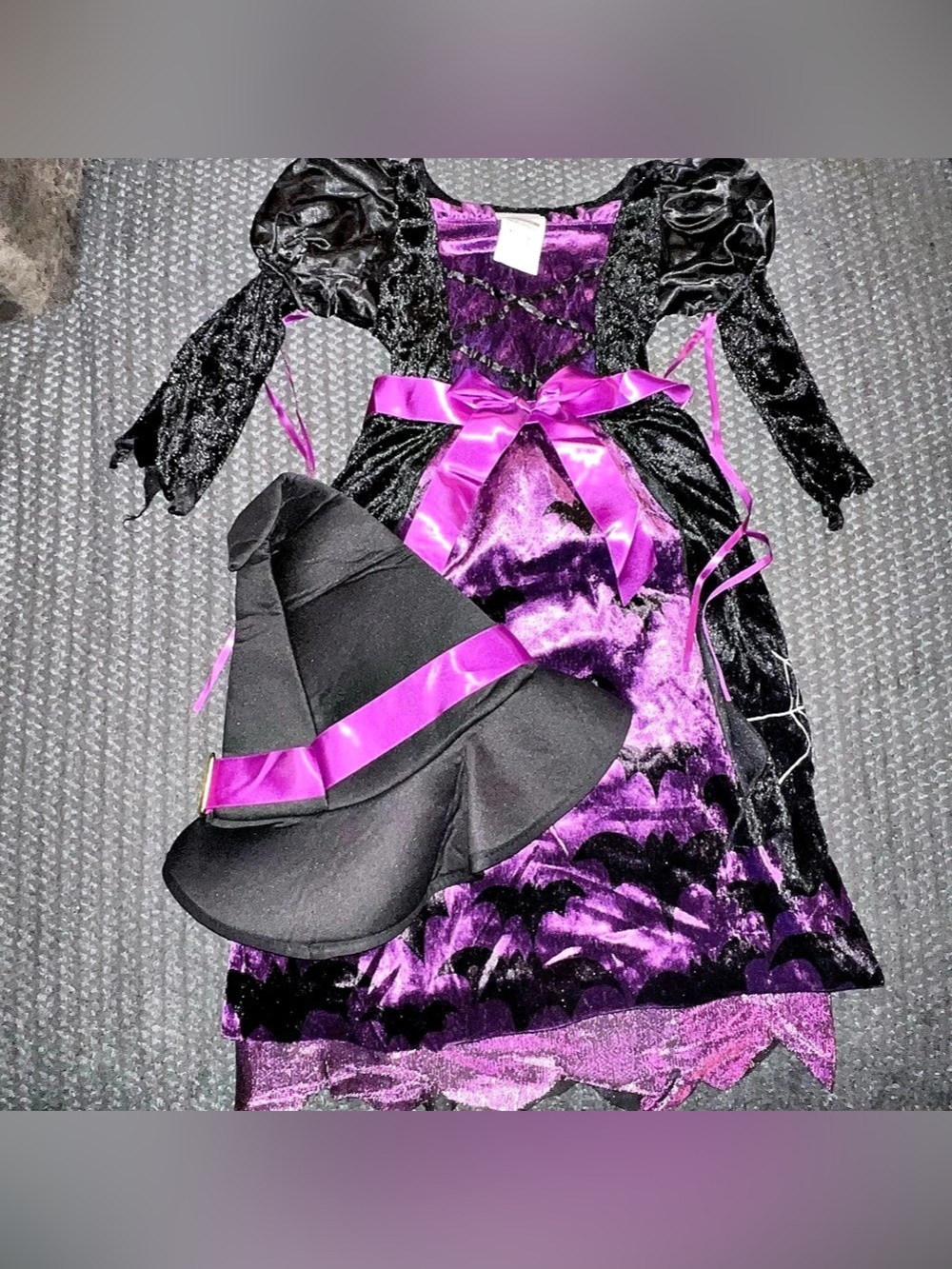 Spirit Halloween Child Girl Purple Bat Witch Costume Purple Bat Witch Costume